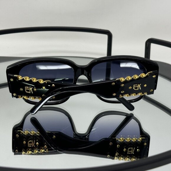 Vintage 1970\'s EK EMMANUELLE KHANH Black Gold  SUNGLASSES 2020 Tso 16 main image 10
